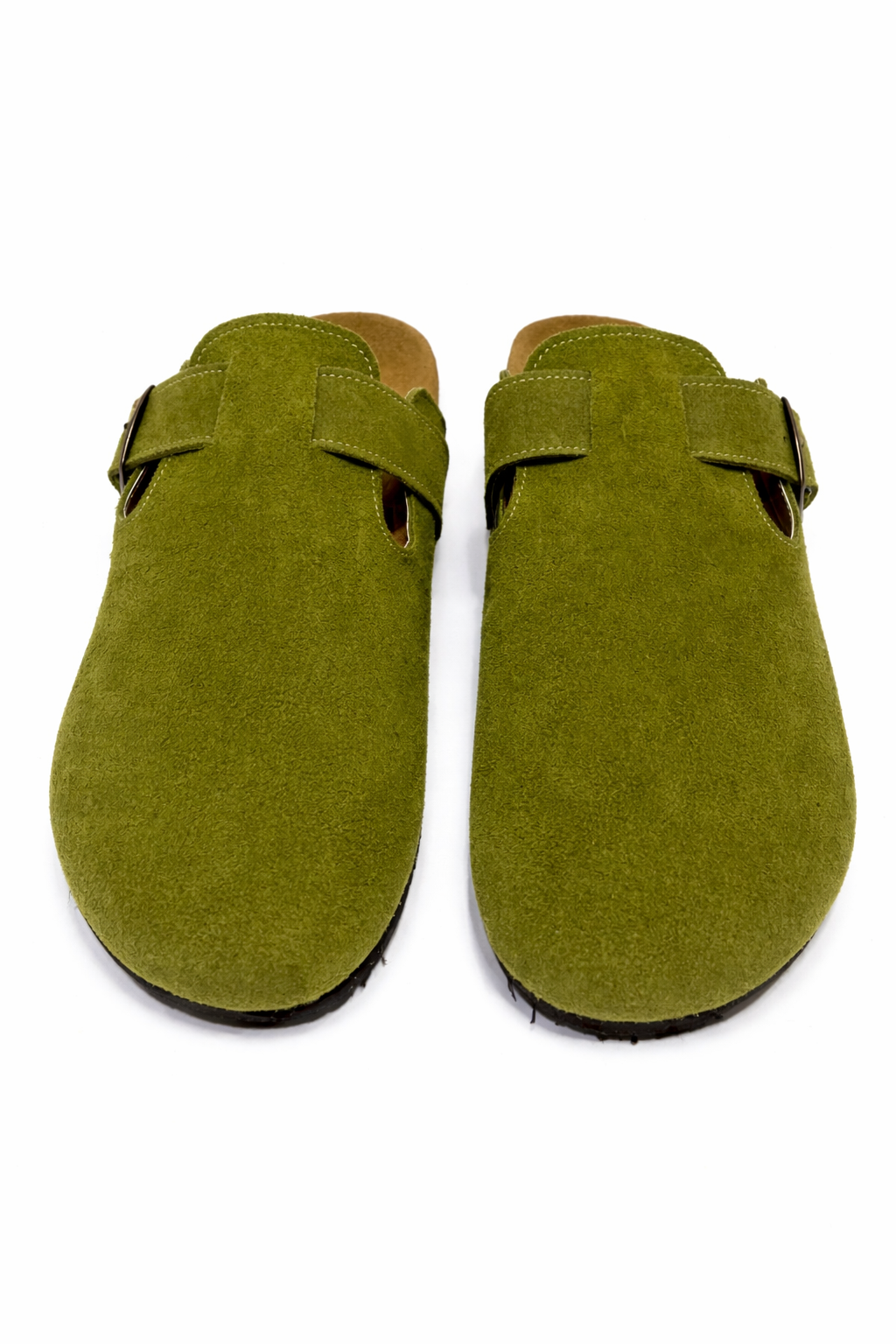 suecos de gamuza color verde