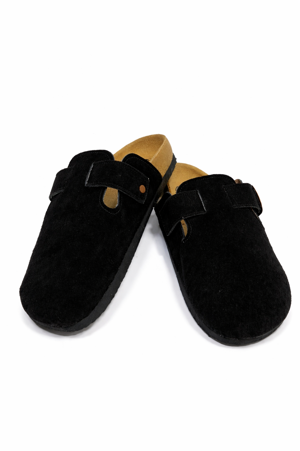 suecos de gamuza color negro